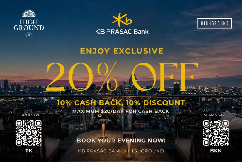 Enjoy 20% Off at High Ground Skybar