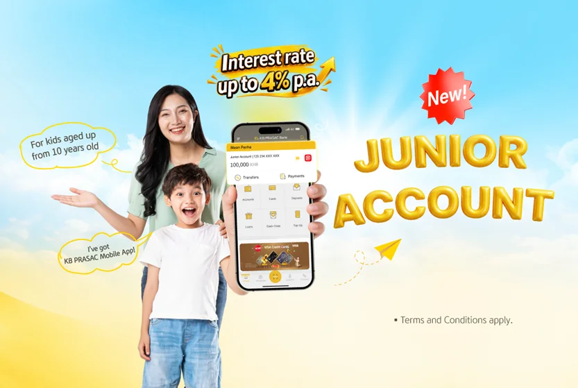 KB PRASAC Bank Launches Junior Account for Young Savers